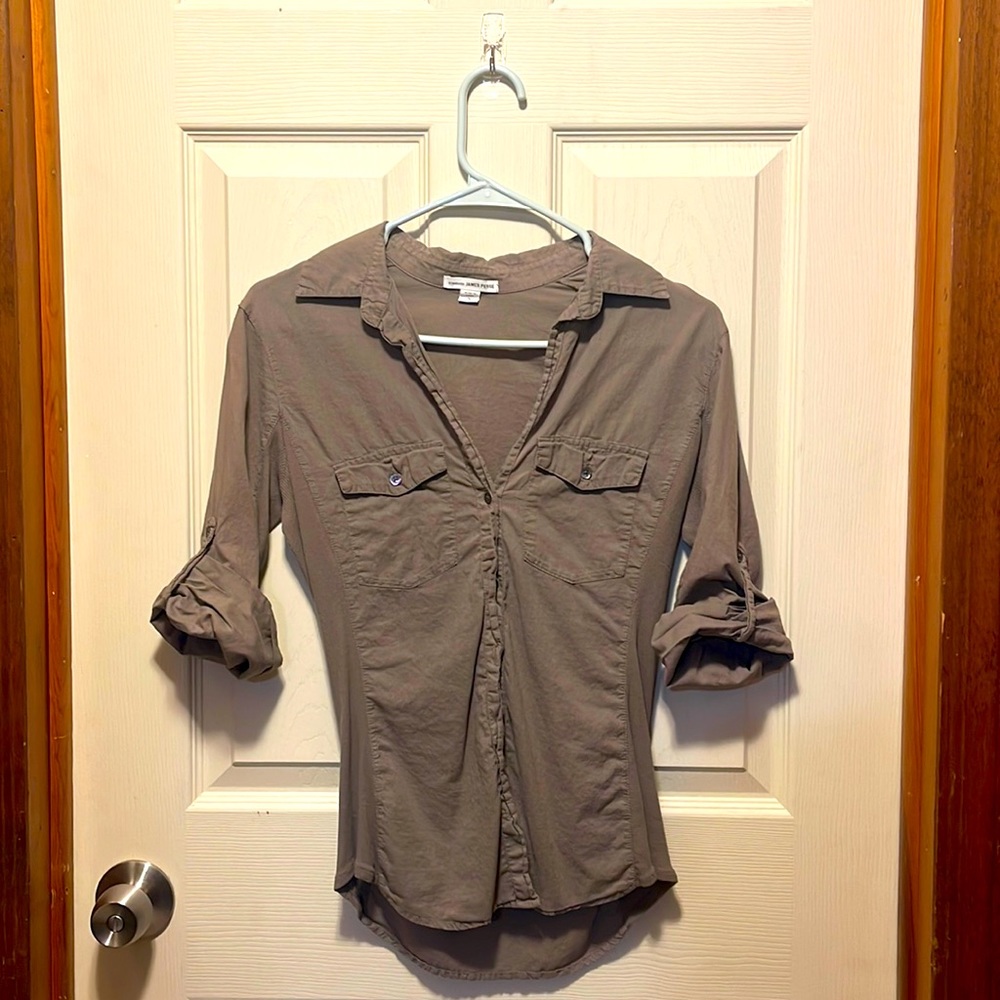 James Perse size 2. Stretchy sides. Dark Army green